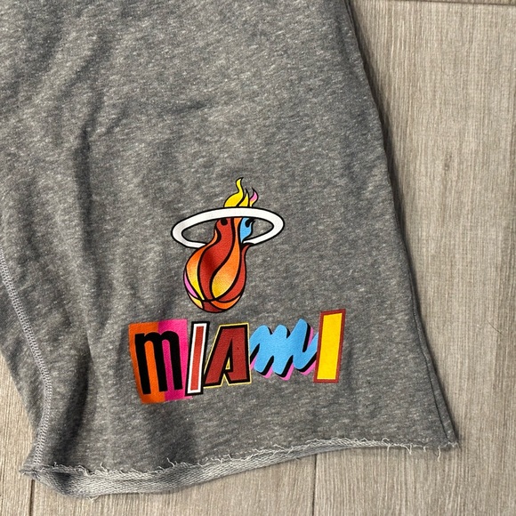Miami Heat Mashup Concepts Sports Mainstream Grey Shorts Size L Large NEW - Picture 2 of 7